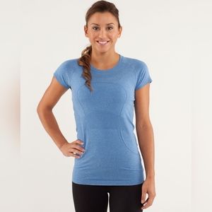 Lululemon Swiftly Tech Short Sleeve Running Shirt Limitless Blue Size 4